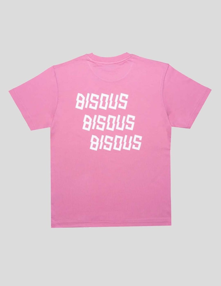 BISOUS SKATEBOARDS bisous x3 tee pink